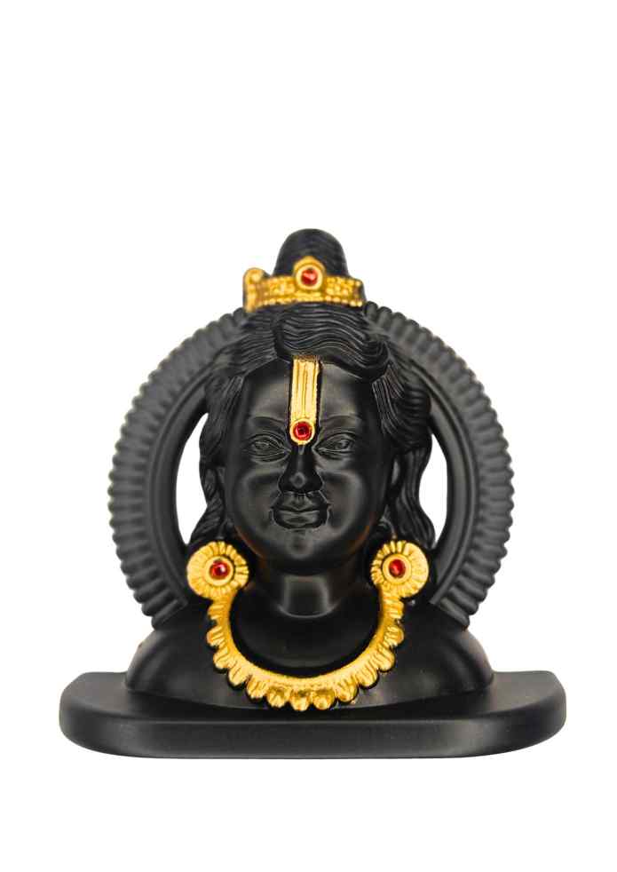 5-Inch Black & Gold-Finish Ram Lalla Wall Hanging & Tabletop Idol for Pooja Room & Home Decor alternate view