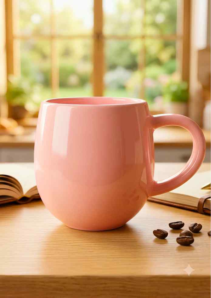 4-Inch Pink Plastic Mug with Cute Panda Print for Kids, Milk, Juice & Everyday Use alternate view