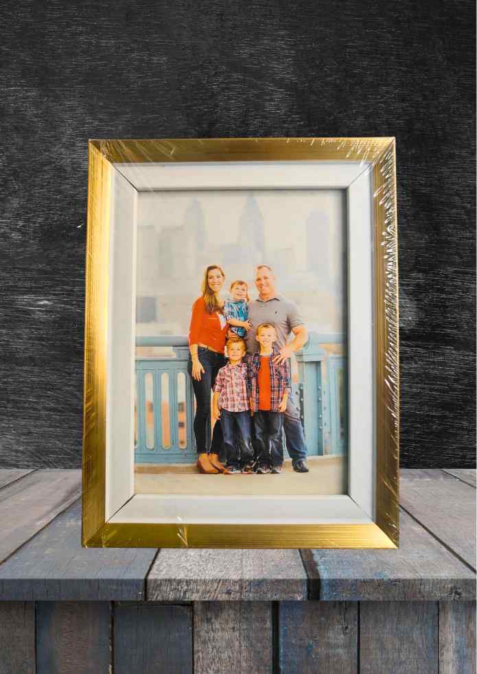 9-Inch Gold Photo Frame for 5x7 Photos, Wall & Tabletop Home Décor