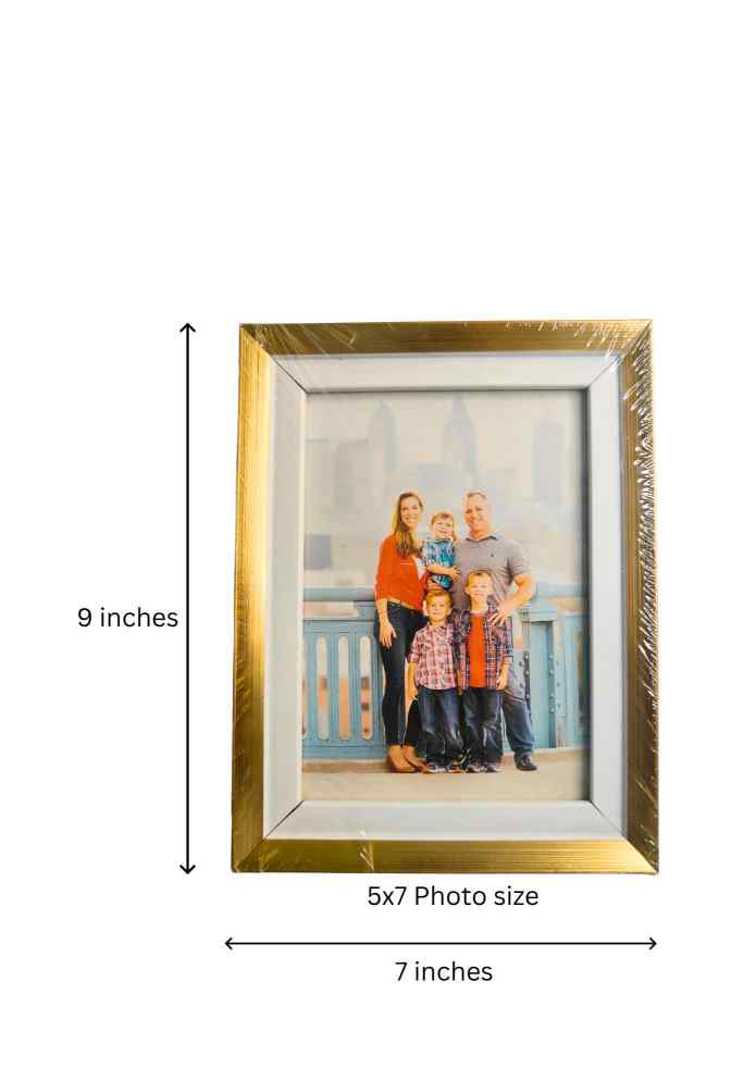 9-Inch Gold Photo Frame for 5x7 Photos, Wall & Tabletop Home Décor alternate view