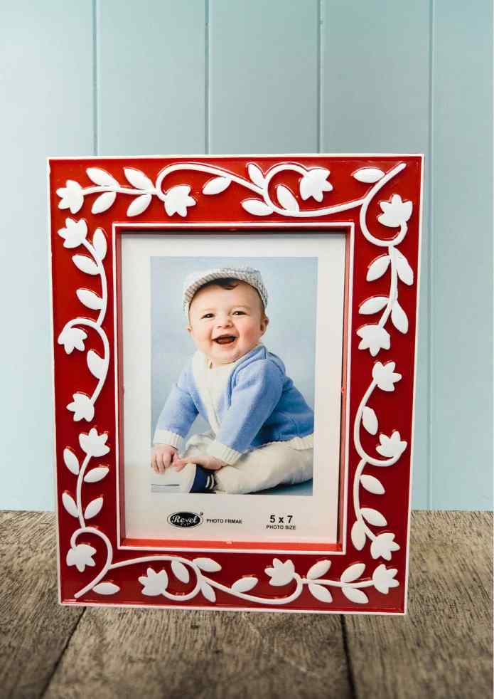 10-Inch Floral Decorative Photo Frame for Wall Hanging, Tabletop & Home Décor