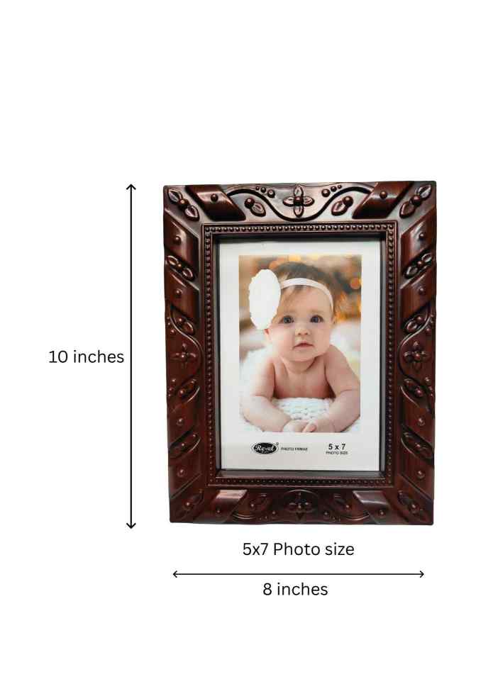 10-Inch Wooden Finish Decorative Photo Frame for Wall Hanging, Tabletop & Home Décor alternate view