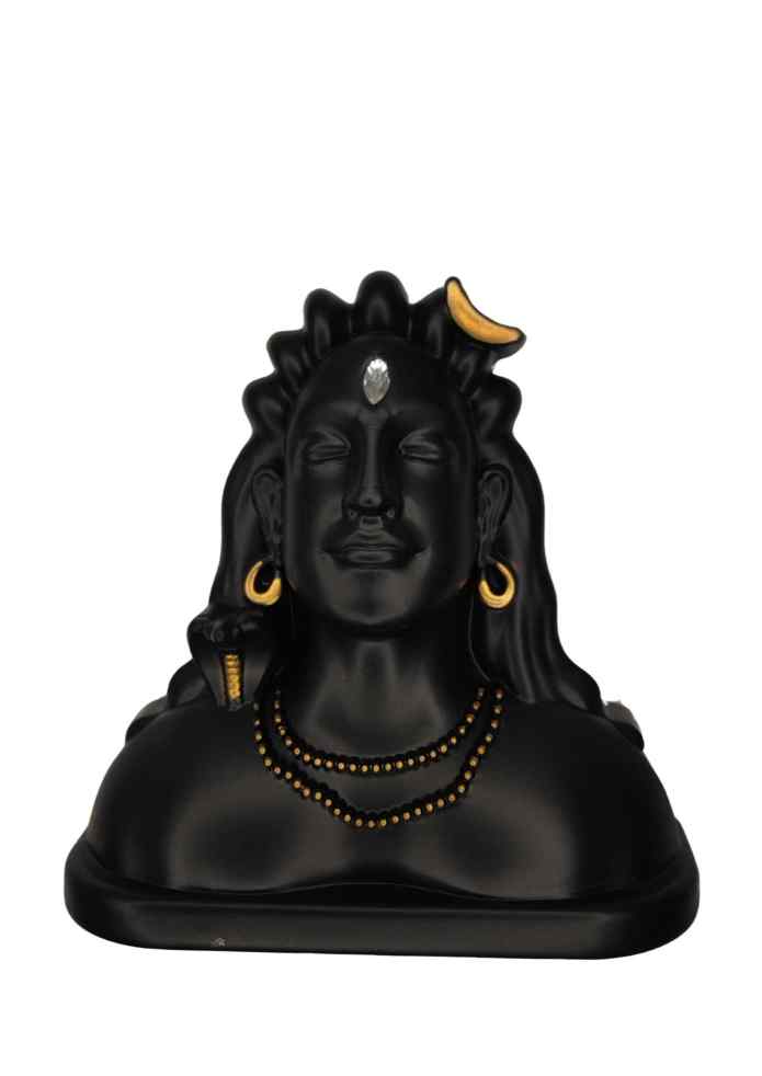 5-Inch Black & Gold-Finish Lord Shiva Wall Hanging & Tabletop Idol for Pooja Room & Home Decor alternate view