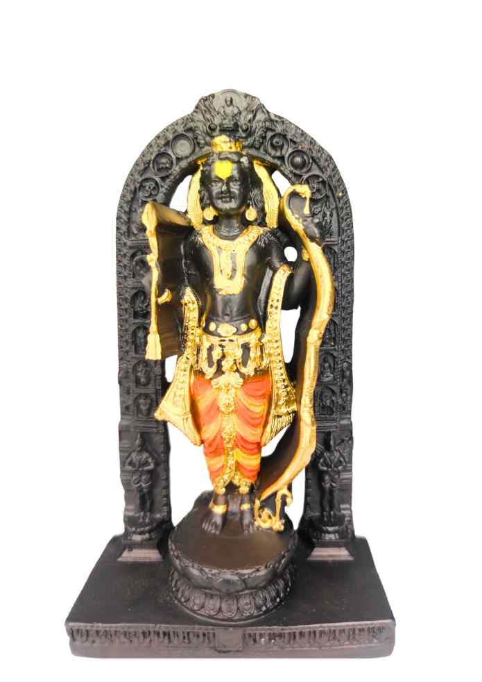 5-Inch Antique Black & Gold-Finish Ram Lalla Idol for Tabletop, Pooja Room & Home Decor alternate view